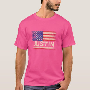 Camiseta con el nombre Justin Justin Nombre Bander