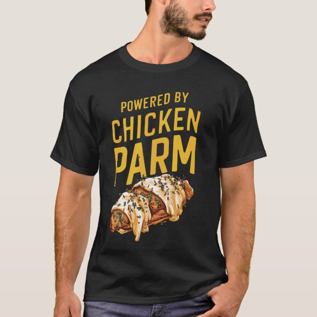 Camiseta Con el poder del pollo parmesano (Anverso)