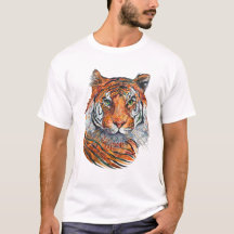 Camiseta con el tigre de la impresión para los