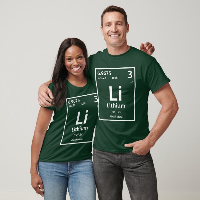 Camiseta con elemento de litio (blanco) (Unisexo)