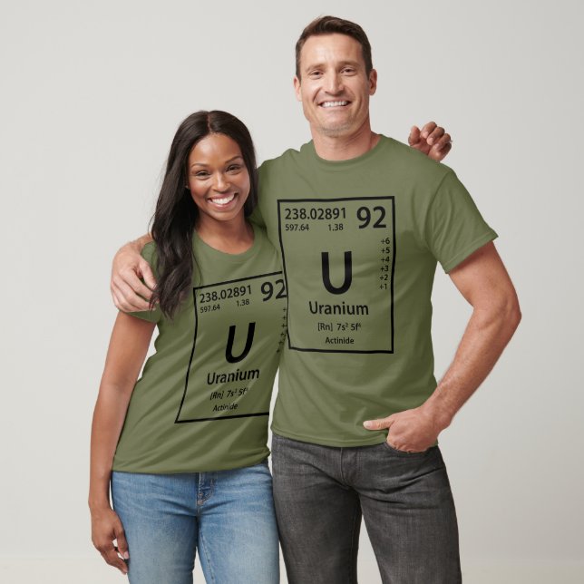 Camiseta con elemento de uranio (negro) (Unisexo)