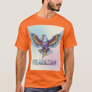 Camiseta con emblema de águila de cristal sin mied