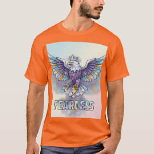 Camiseta con emblema de águila de cristal sin mied
