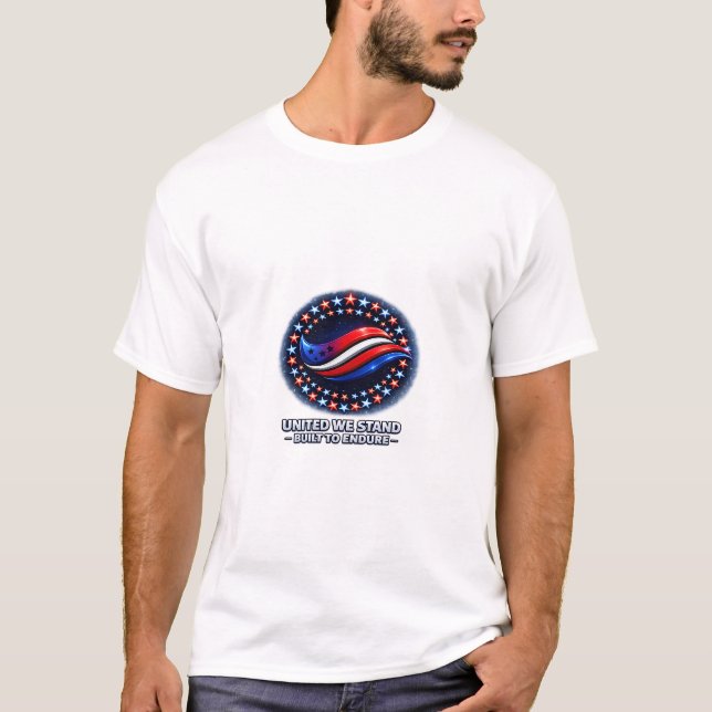Camiseta con Emblema de Bandera en Círculo de Estr (Anverso)