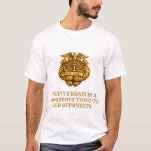 Camiseta con Emblema de Cerebro Dorado de la Armad