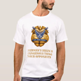 Camiseta con Emblema de Cerebro Dorado de la Fuerz