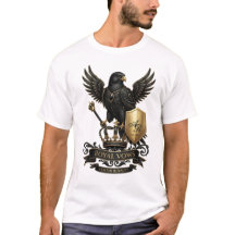 Camiseta con Emblema de Halcón Negro Real Lujoso D