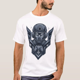 Camiseta con emblema de jugador militar