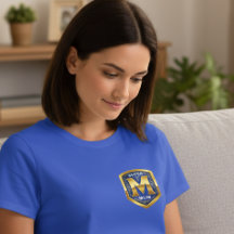 Camiseta con Emblema de Super Mamá en el Pecho