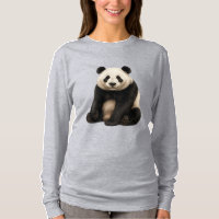 Camiseta con encanto de panda realista