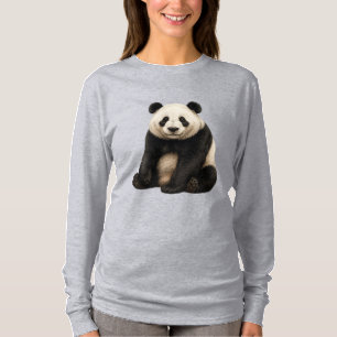 Camiseta con encanto de panda realista
