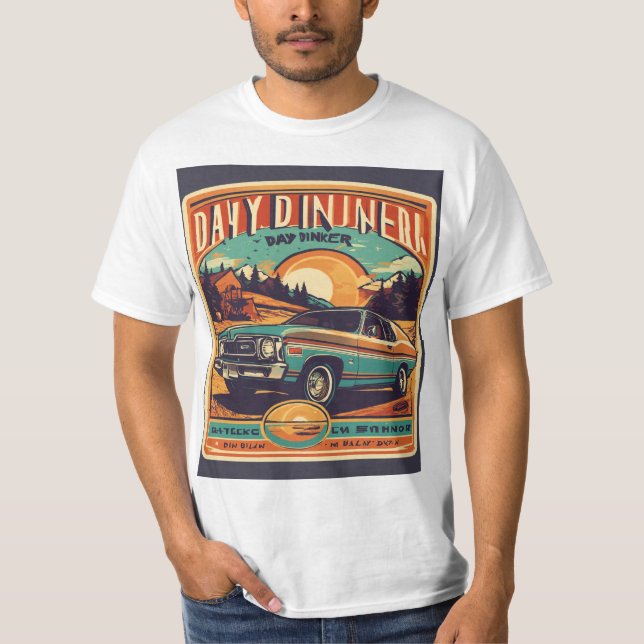 Camiseta con encanto de viaje retro: Elegancia vin (Anverso)