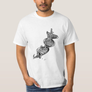 Camiseta con escalera de evolución del ADN