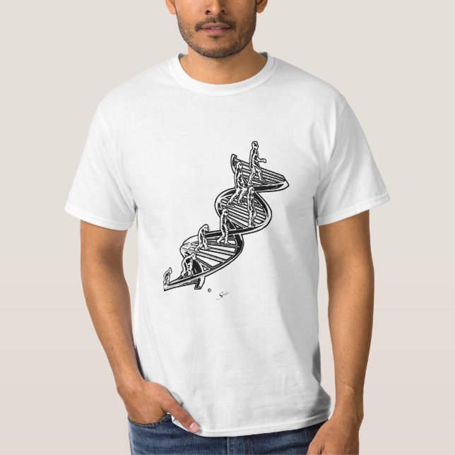 Camiseta con escalera de evolución del ADN (Anverso)