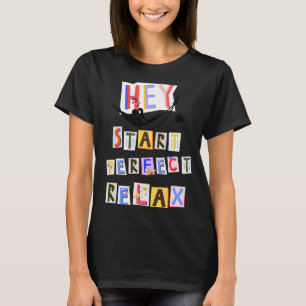 Camiseta con escritura colorida