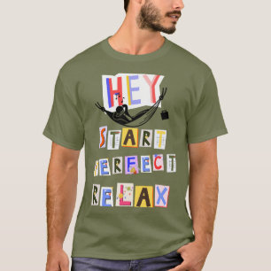 Camiseta con escritura colorida