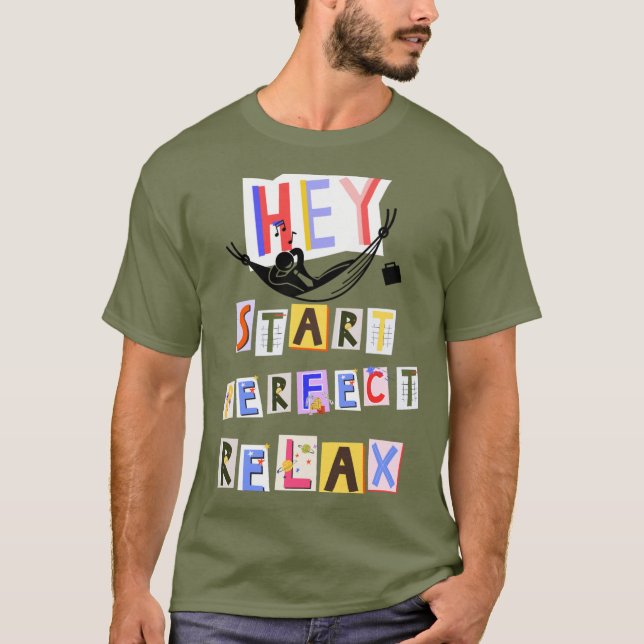 Camiseta con escritura colorida (Anverso)