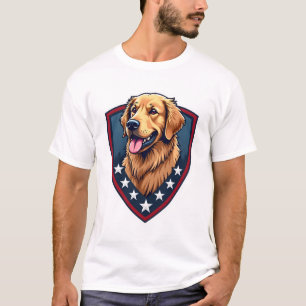 Camiseta con Escudo Crest de Golden Retriever Patr
