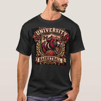 Camiseta con Escudo de Mascota Tigre de Baloncesto