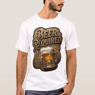 Camiseta con eslogan de CERVEZA MODERNA Necesaria