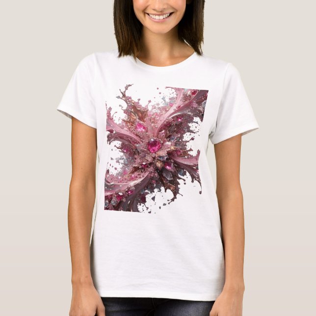 Camiseta con eslogan de CHOCOLATE RUBY FLOWER plat (Anverso)