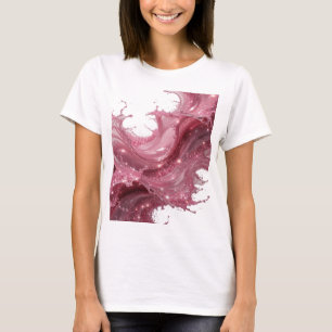 Camiseta con eslogan de salpicaduras de líquido ro