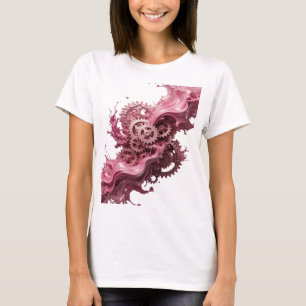 Camiseta con eslogan GEARS IN MOTION Dynamic Silve