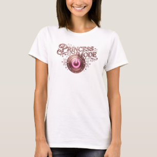 Camiseta con eslogan PRINCESS MODE rojo llamativo
