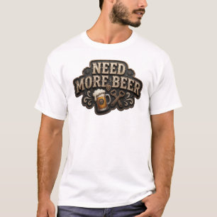 Camiseta con estampado Cool NECESITO MÁS CERVEZA