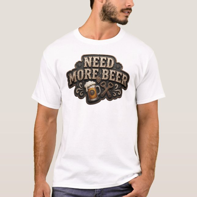 Camiseta con estampado Cool NECESITO MÁS CERVEZA (Anverso)