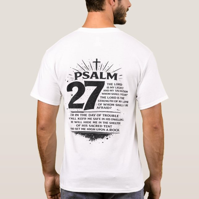 Camiseta con estampado cristiano del versículo bíb (Reverso)