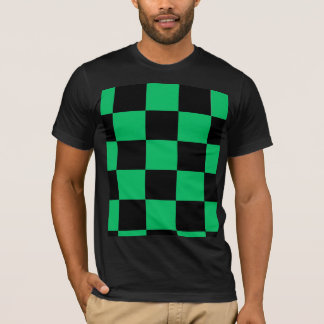 Camiseta con Estampado de Anime Negro y Verde