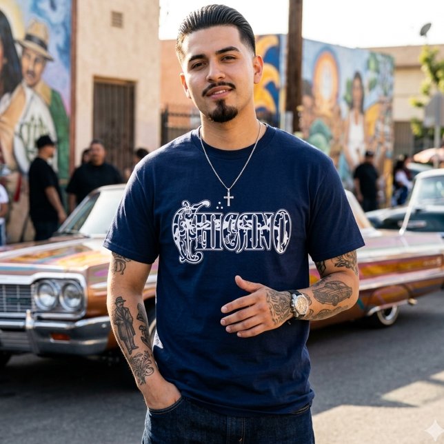 Camiseta con estampado de bandana Chicano (Chicano Bandana Print T-Shirt)