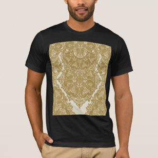 Camiseta con estampado de cachemira de lujo dorado