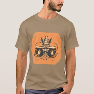 Camiseta con estampado de espíritu samurái en negr