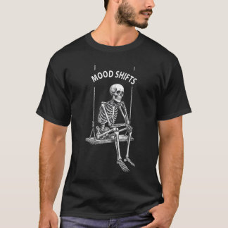 Camiseta con estampado de esqueleto de cambios de