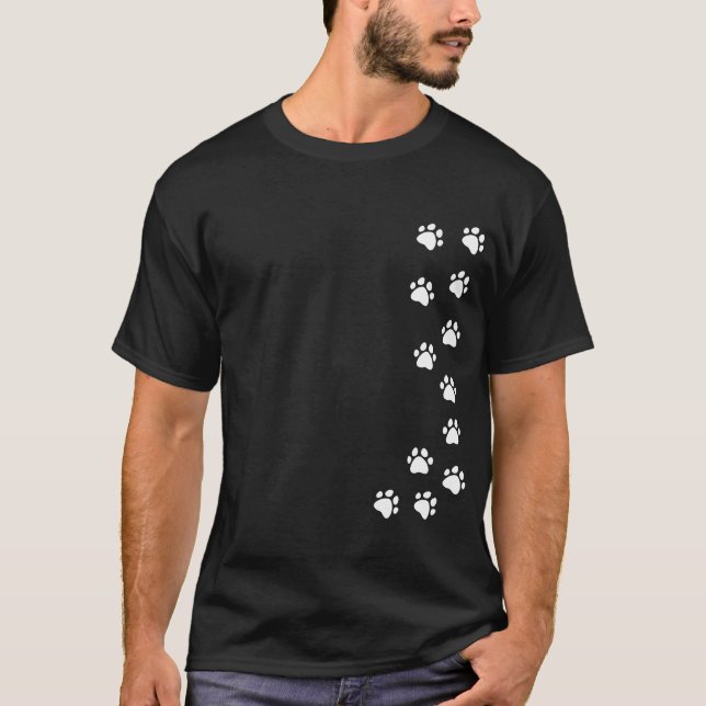 Camiseta con estampado de huella de pata - plantil (Anverso)