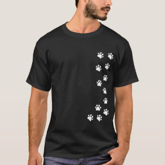 Camiseta con estampado de huella de pata - plantil