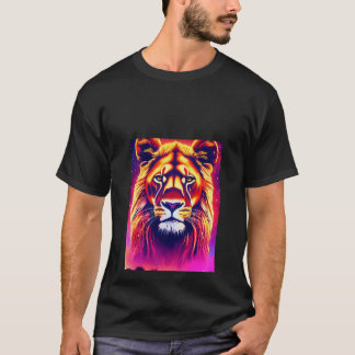 Camiseta con estampado de león