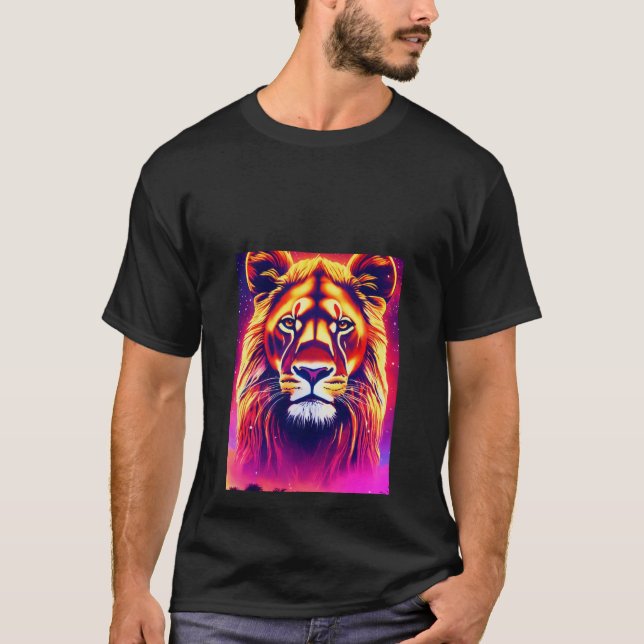 Camiseta con estampado de león (Anverso)
