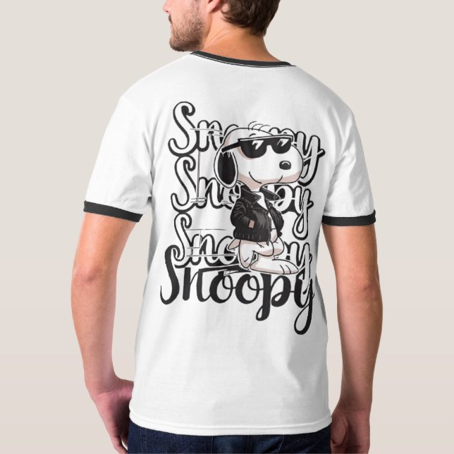 Camiseta con estampado de perro de dibujos animado (Reverso)
