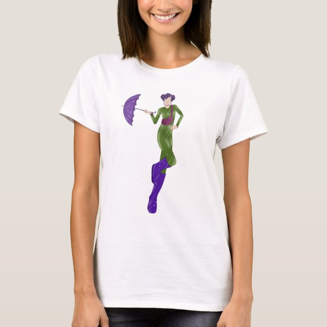 Camiseta con estampado de una chica «Soñadora de l (Anverso)