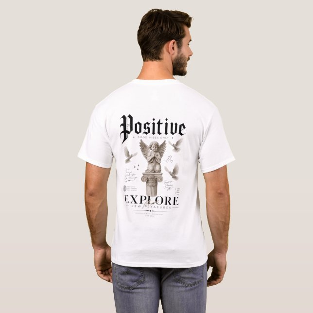 Camiseta con estampado en la espalda Positive Expl (Reverso completo)