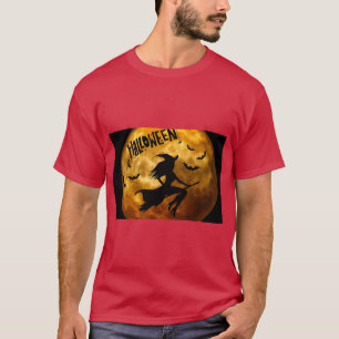 Camiseta con estampado espeluznante de “Halloween”