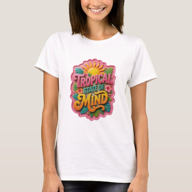 Camiseta con estampado FRESH ORANGE TROPICAL STATE (Anverso)