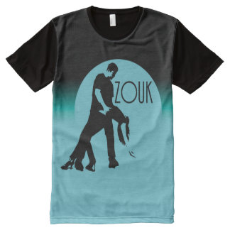 Camiseta Con Estampado Integral bailemos zouk - luna azul