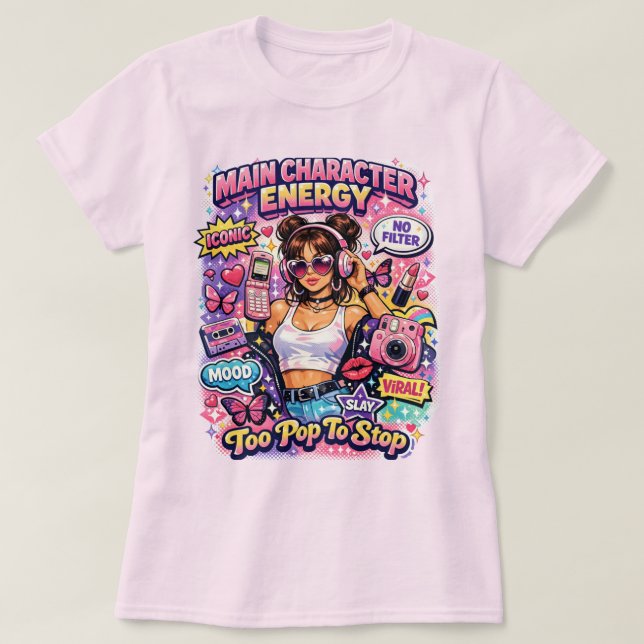 Camiseta con estampado Pop (Diseño del anverso)