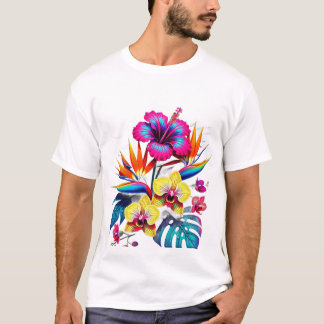 Camiseta con estampado vintage de botánica