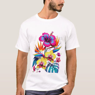 Camiseta con estampado vintage de botánica