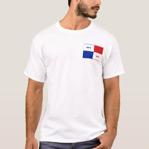 Camiseta con Estandarte y Mapa de Panamá